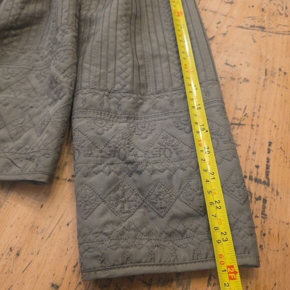 ALFRED DUNNER Quilted Olive Green Open Front Jacket Women's 12 Fall Grandmacore‎ - Picture 5 of 7